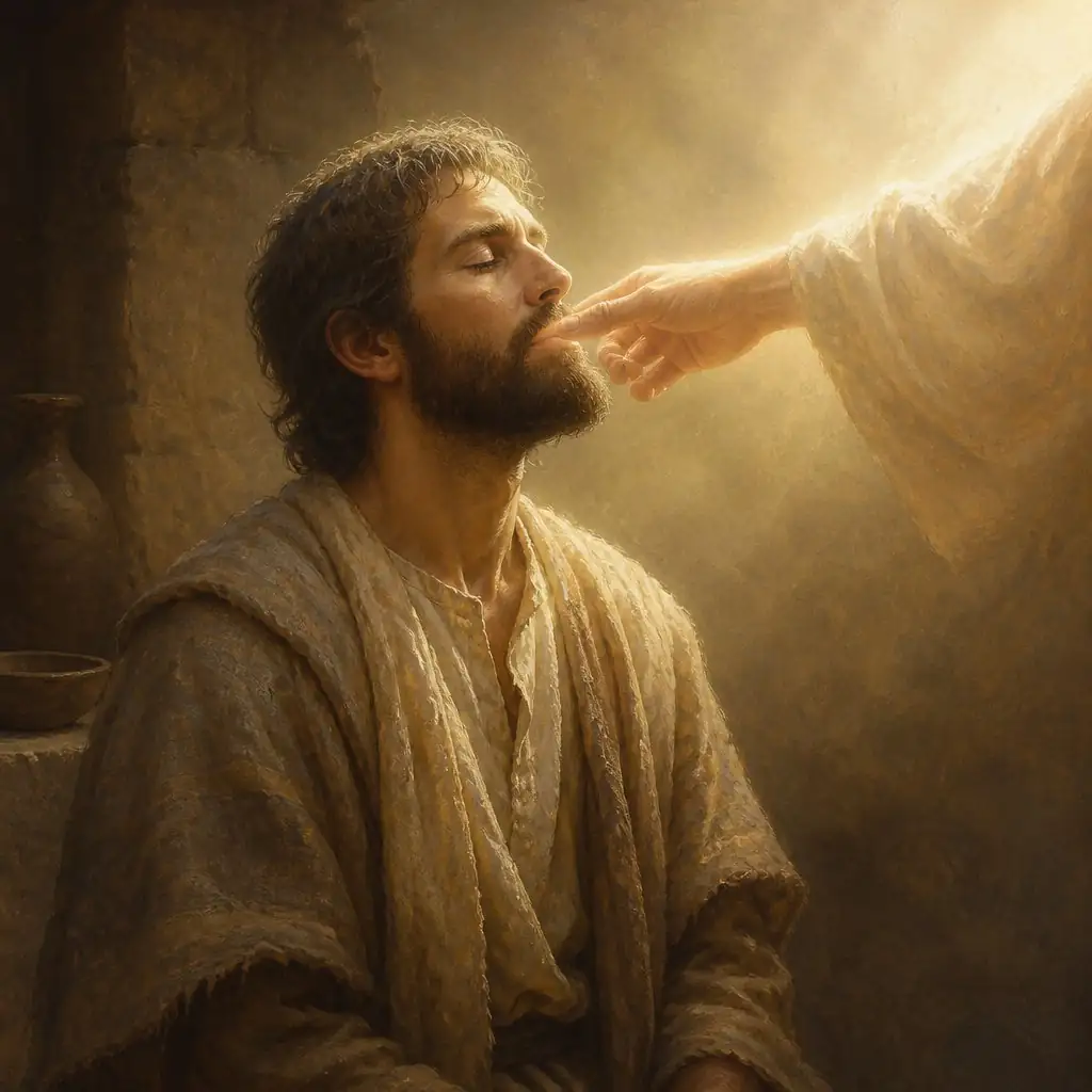 Abraham washing the feet of angels