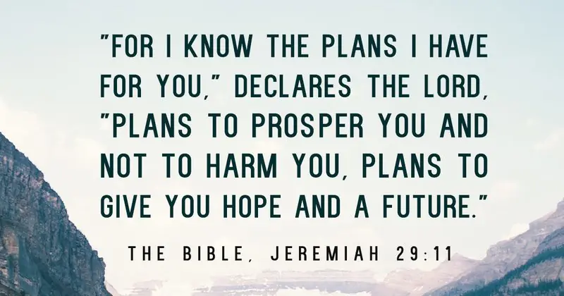 For I know what I have planned for you jeremiah 29 promise verse