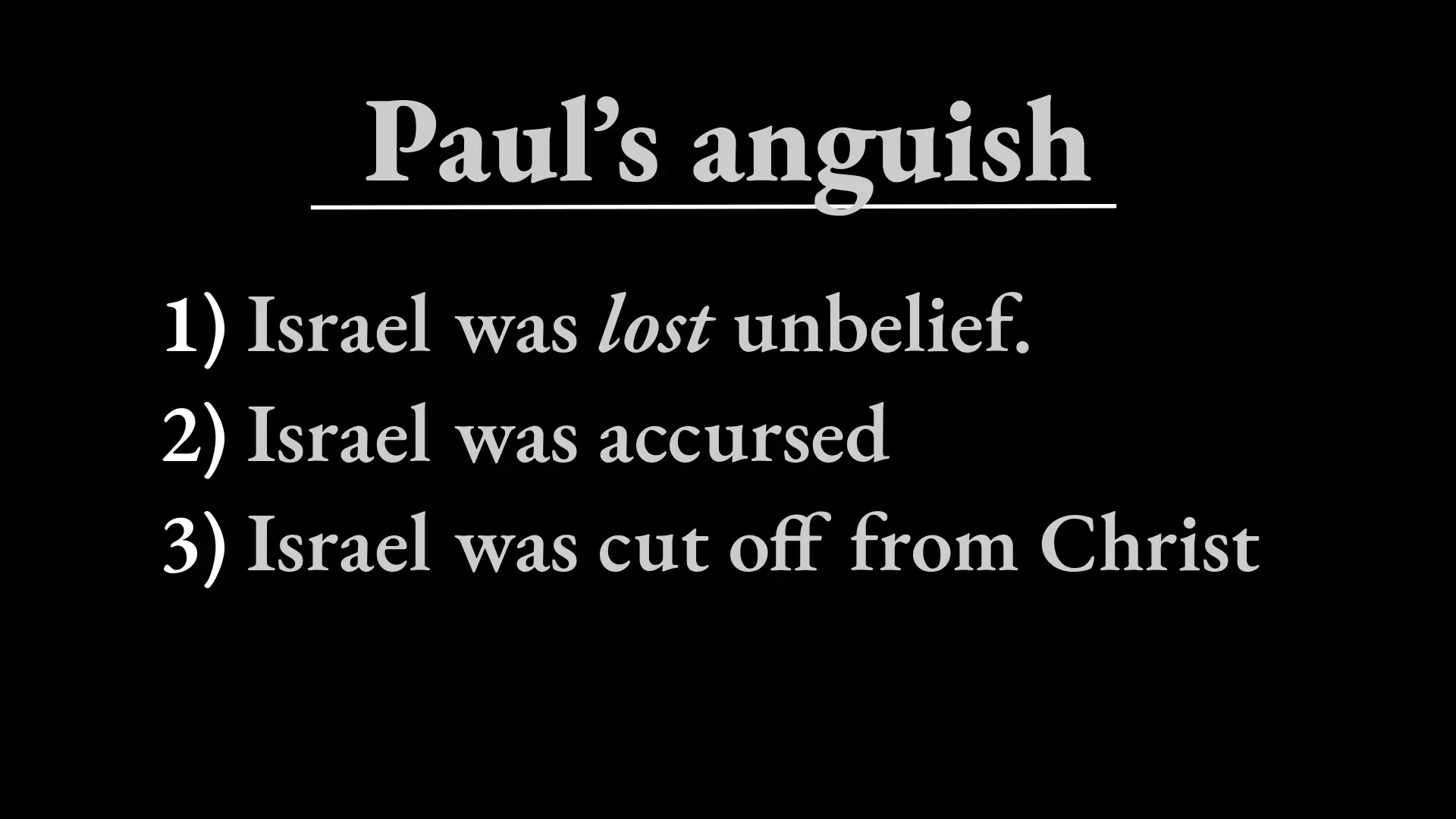Paul's anguish slide